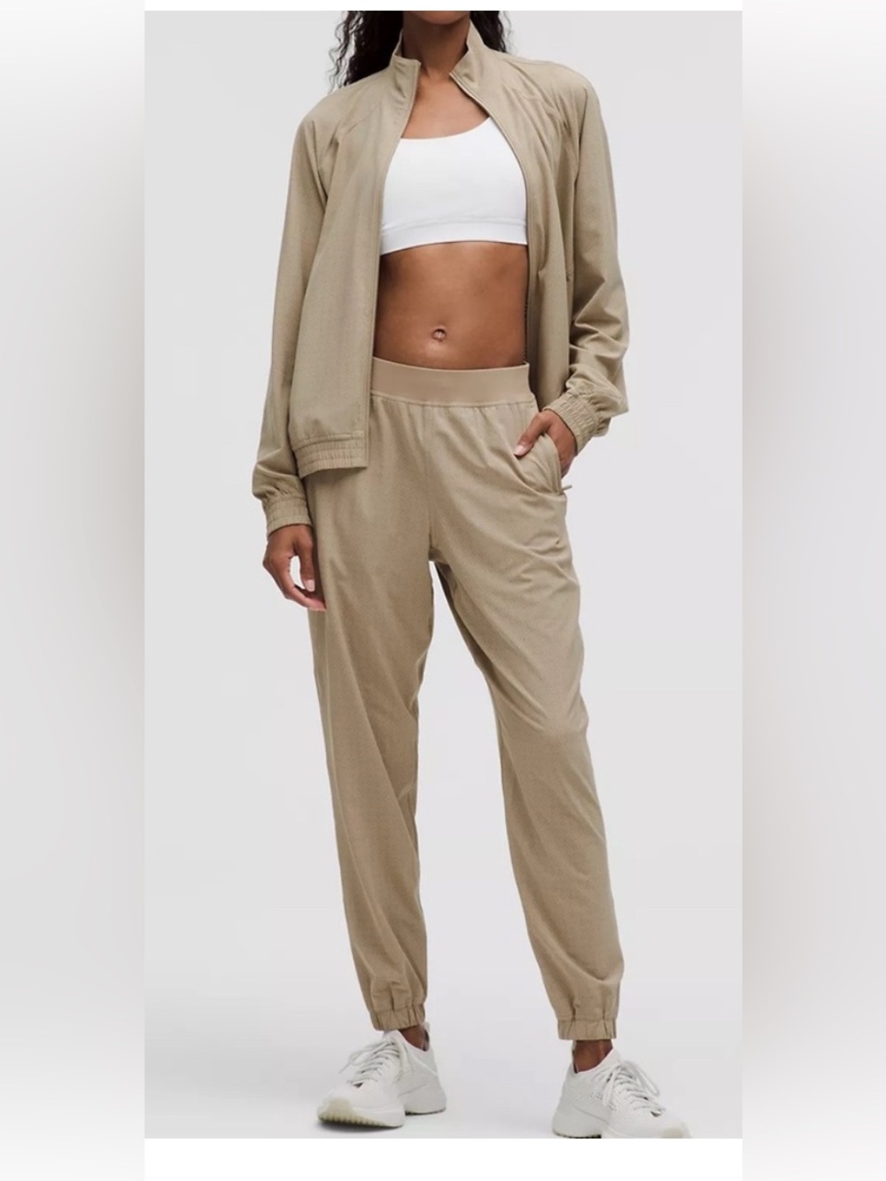lululemon Adapted State Perforated High-Rise Jogger in Sheer Oak Size 12